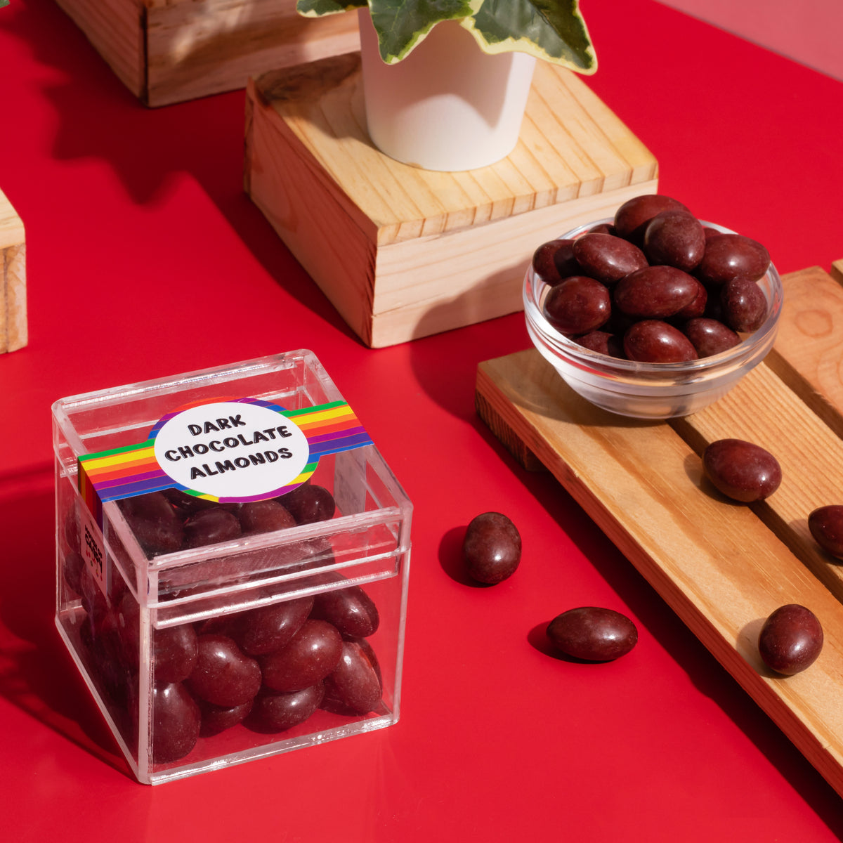Dark Chocolate Almond Squeeze Box 150gm