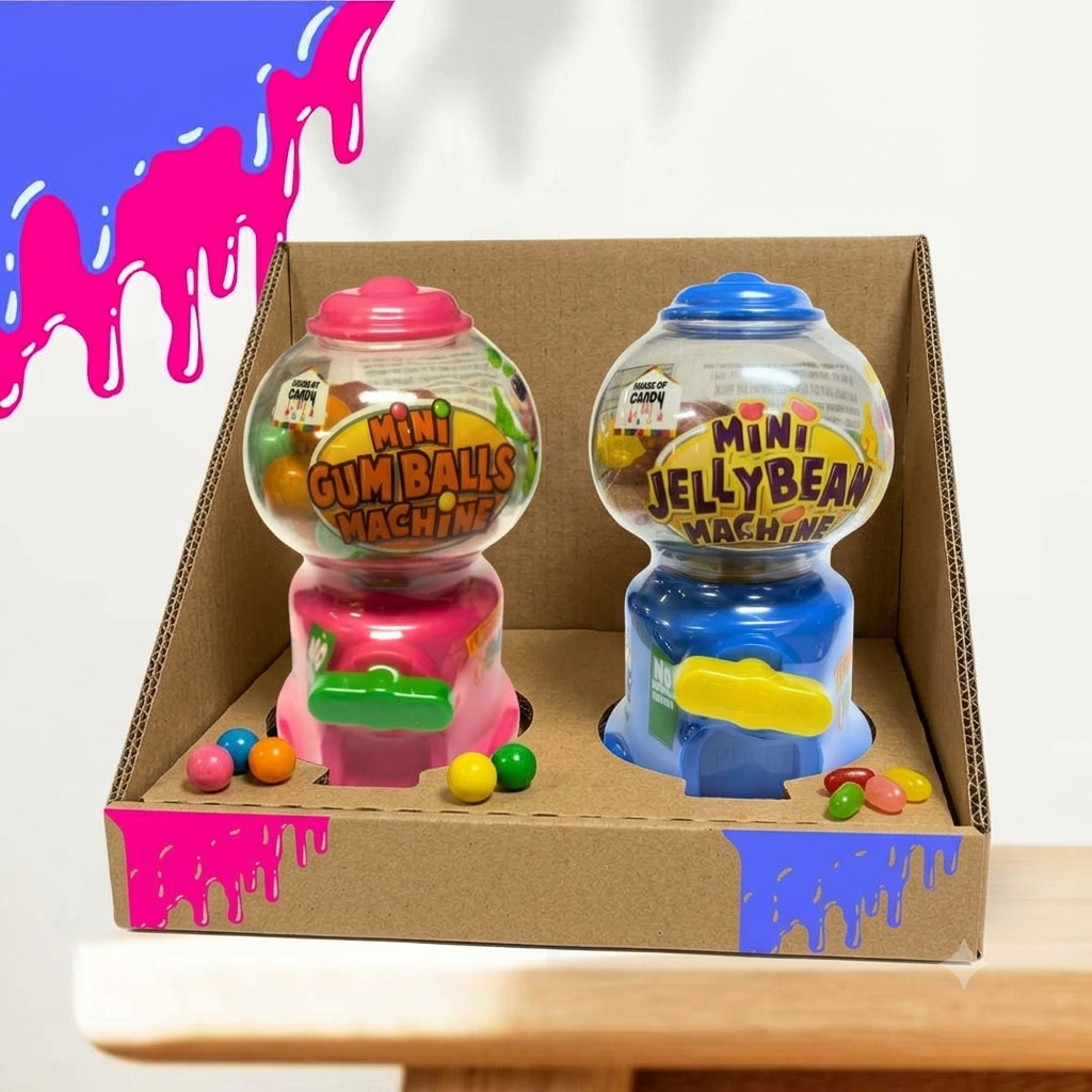 Jelly Beans & Gumball Machine Combo