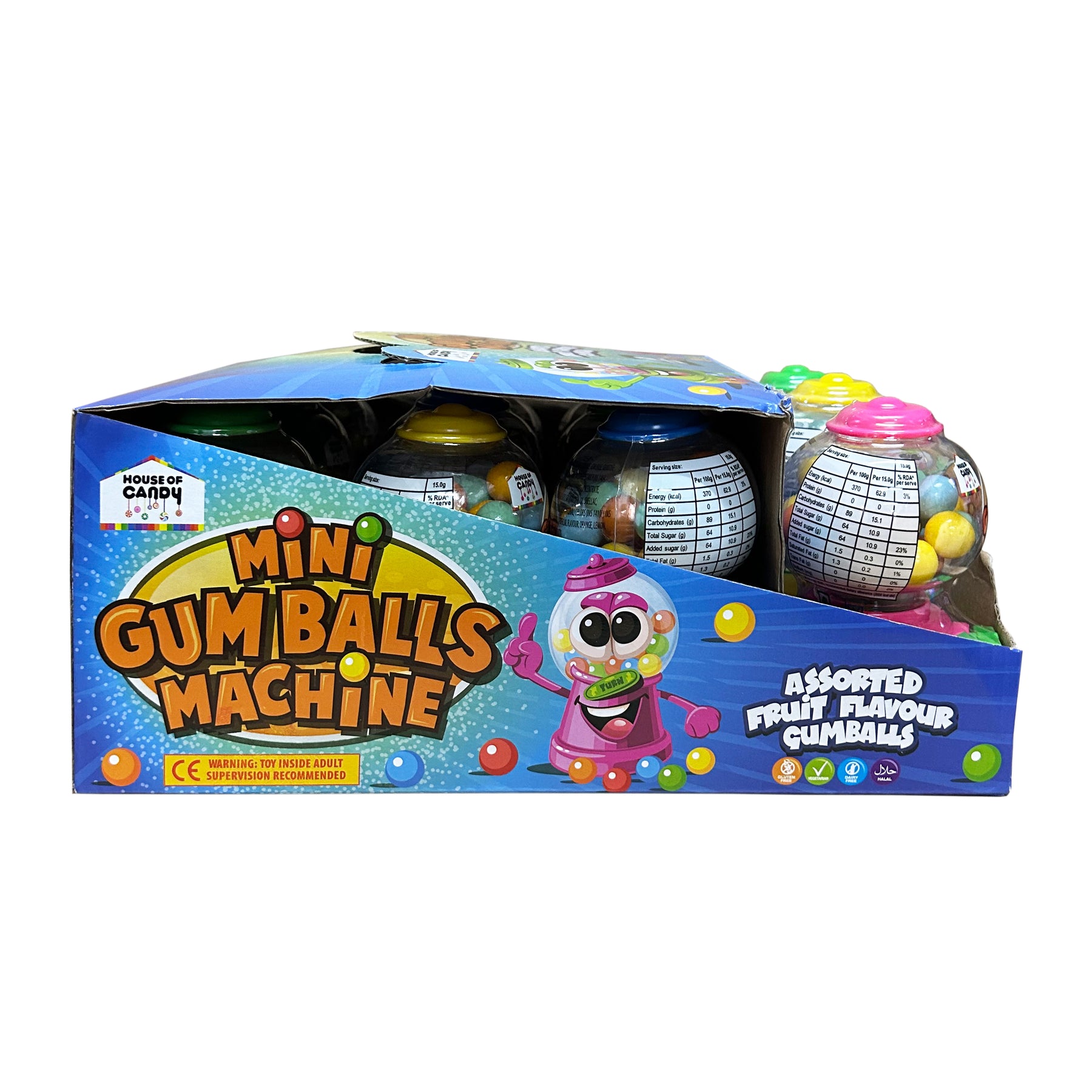 Mini Gum Ball Machine - Set of 12