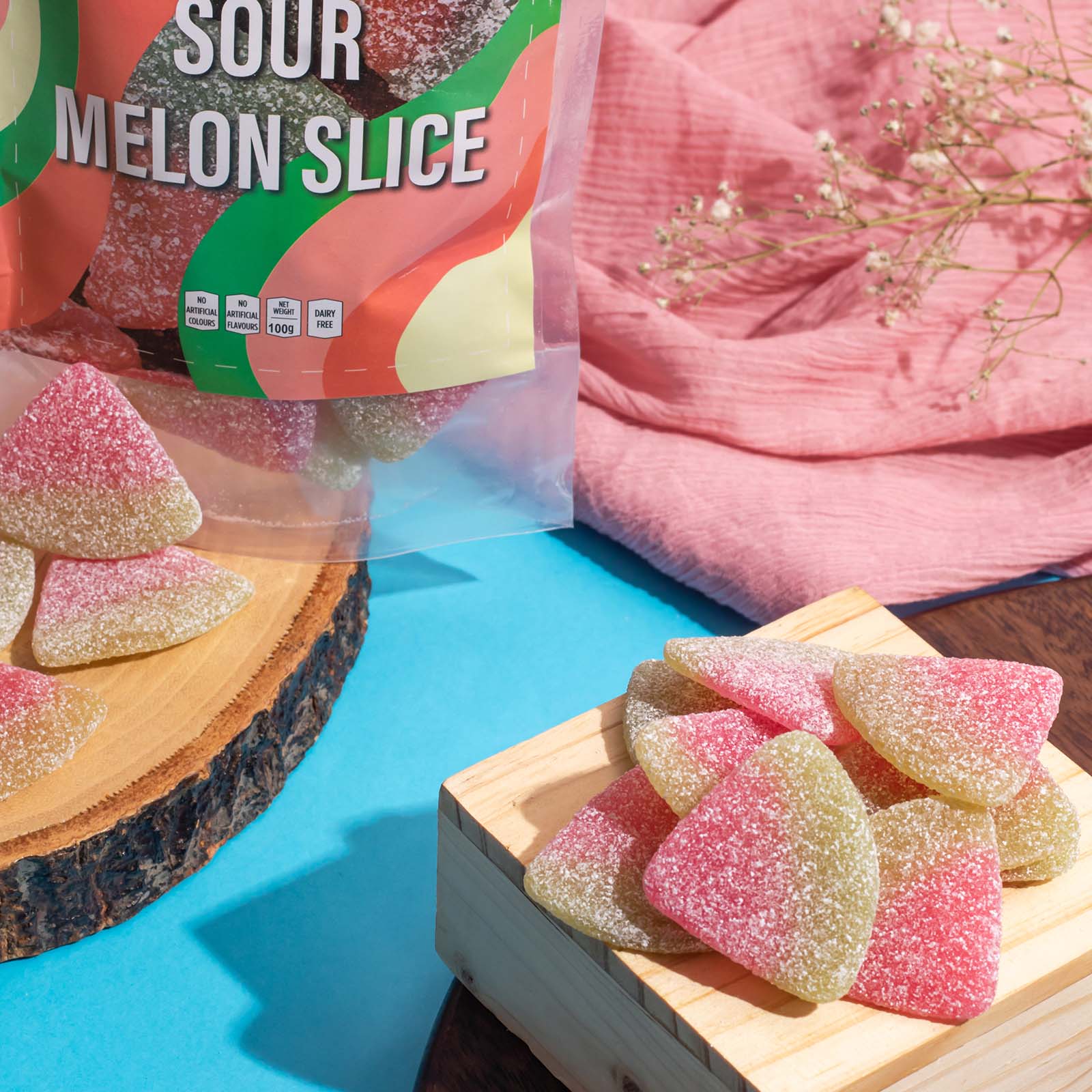 Sour Melon Slices Jumbo Pack - 1 kg